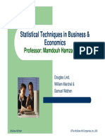 Statistical Techniques in Business & Q Economics: Professor: Mamdouh Hamza Ahmed