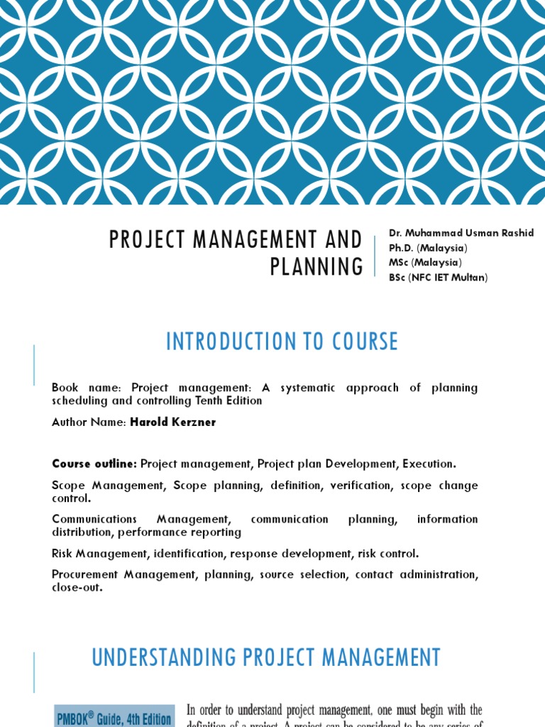 Project Management Course Overview | PDF