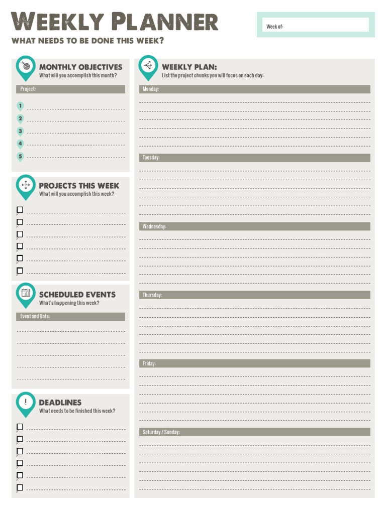Weekly Project Planning Overview | PDF | Career & Growth | Social Science