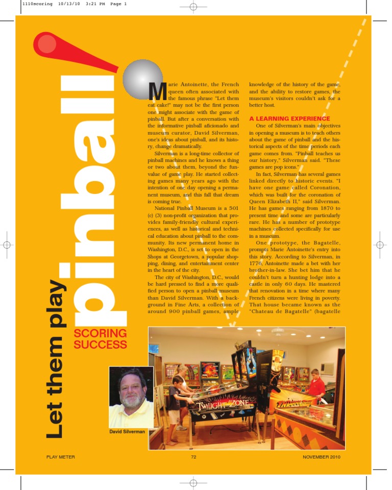 Pinball History for Enthusiasts | PDF | Museum