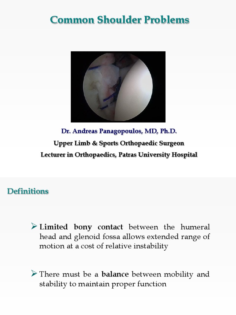 Shoulder Pathology Pdf Shoulder Limbs Anatomy