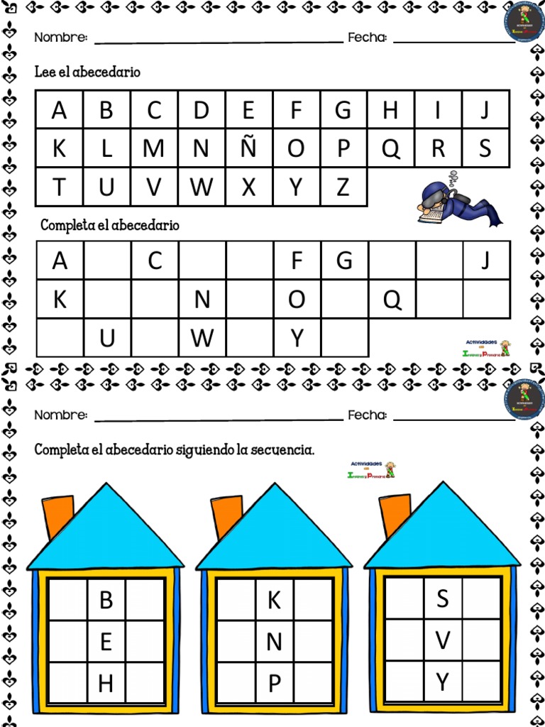 Actividades Para Aprender El Abecedario Para Imprimir En 2022 - Riset