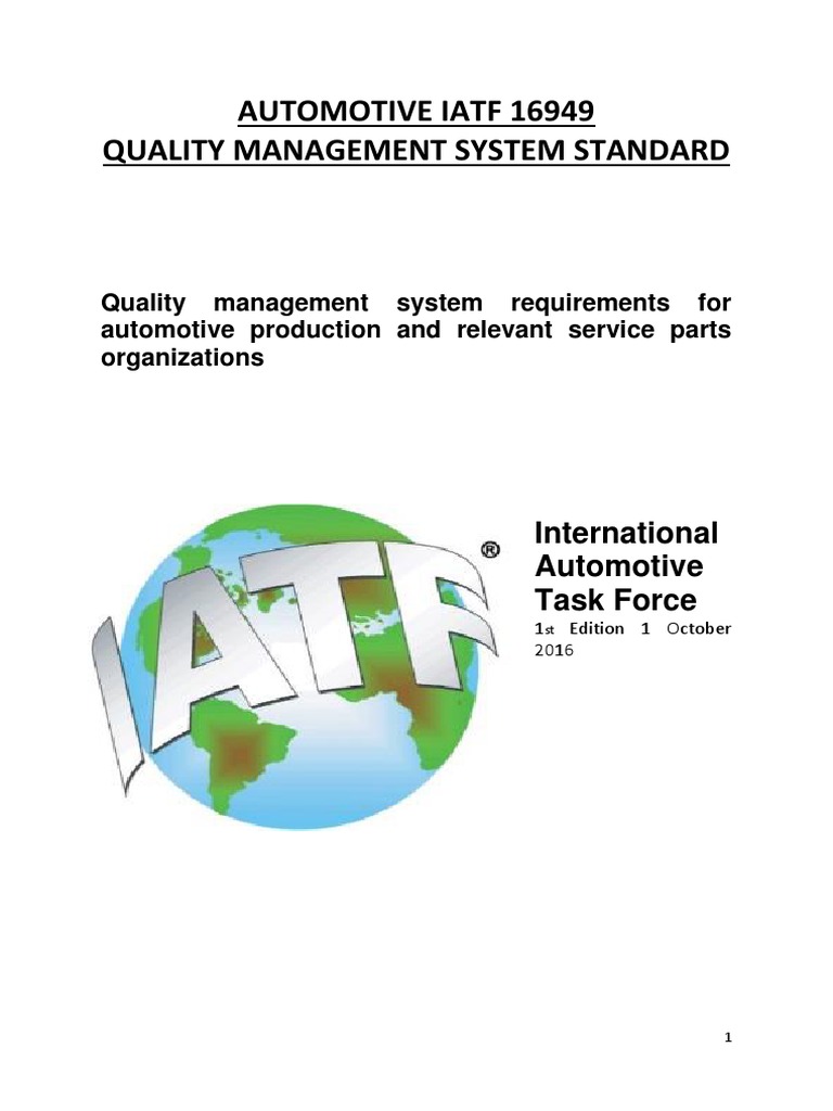 quality management system iatf 16949
