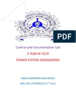 Control and Istrumentation Lab: 3 Year M.Tech Power System Engineering