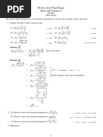 Calc 1 Final Practice