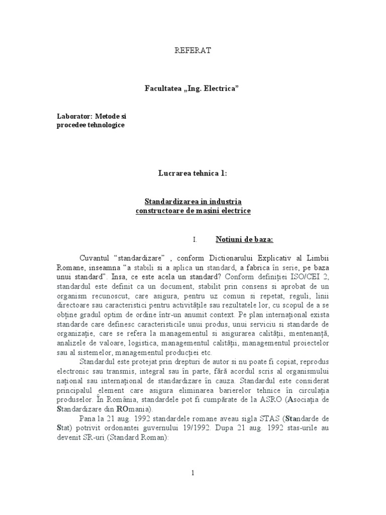 Lab 1, Standardizare | PDF
