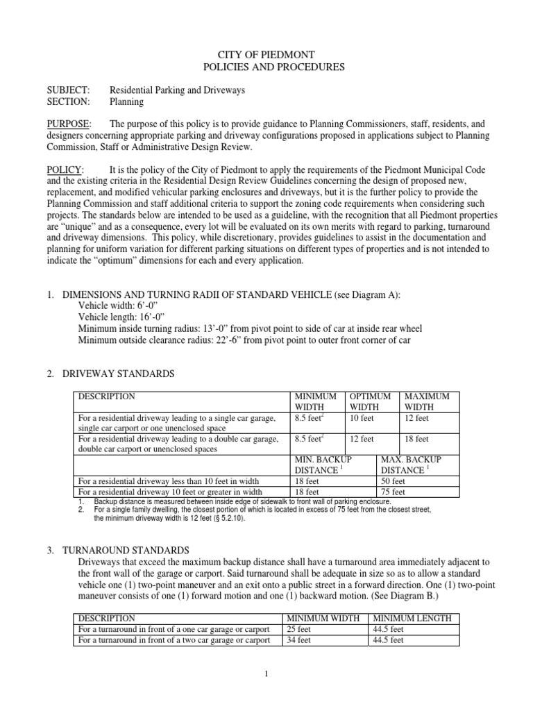 Residentialparkingguideline Pdf Street Parking