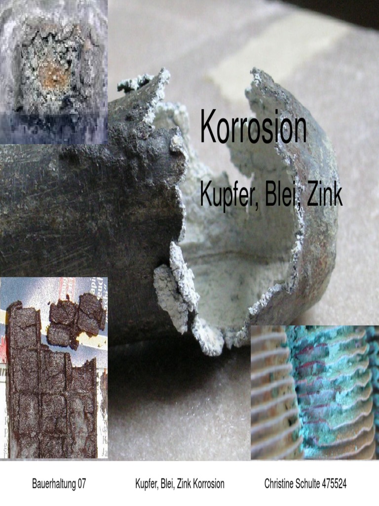 Kupfer Zink Korrosion Dachrinne