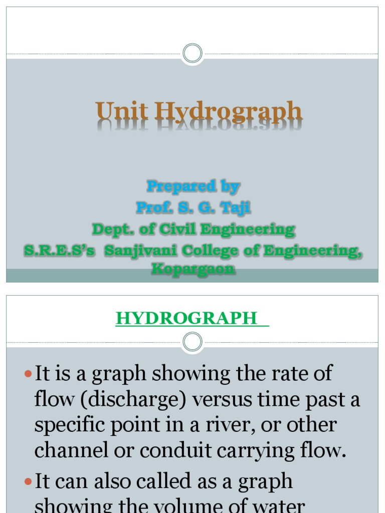 Unit Hydrograph Analysis Guide | PDF | Earth Sciences | Physical Geography