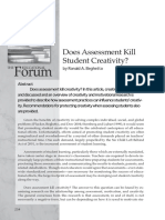 Does Assessment Kill Student Creativity?: by Ronald A. Beghetto