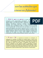 Actitudes para Vivir El Adviento