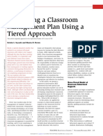 Classroom Management Using A Tiered Approach