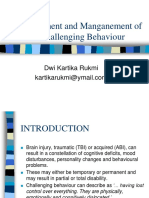Assessment and Management of Challenging Behaviour