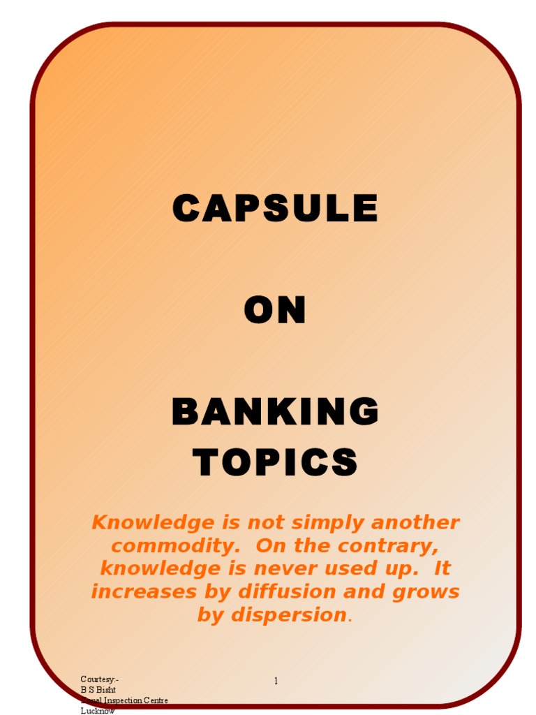 Banking Knowledge Management Guide | PDF | Option (Finance) | Reserve ...