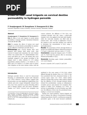TWS S/S JERSEY 24/7:WITH:US ユニフォーム L サイズ International Endodontic Journal PDF | PDF | Mouth | Chemistry