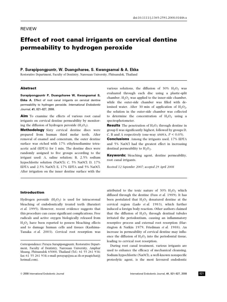 TWS S/S JERSEY 24/7:WITH:US ユニフォーム Mサイズ International Endodontic Journal PDF | PDF | Mouth | Chemistry