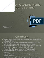 Organizational Planning and Goal Setting