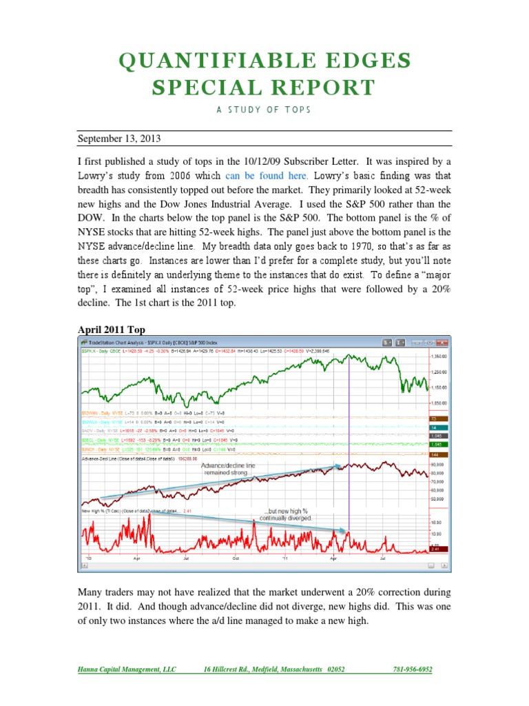 Quantifiable Edges Special Report: Can Be Found Here | PDF | S&P 500 ...
