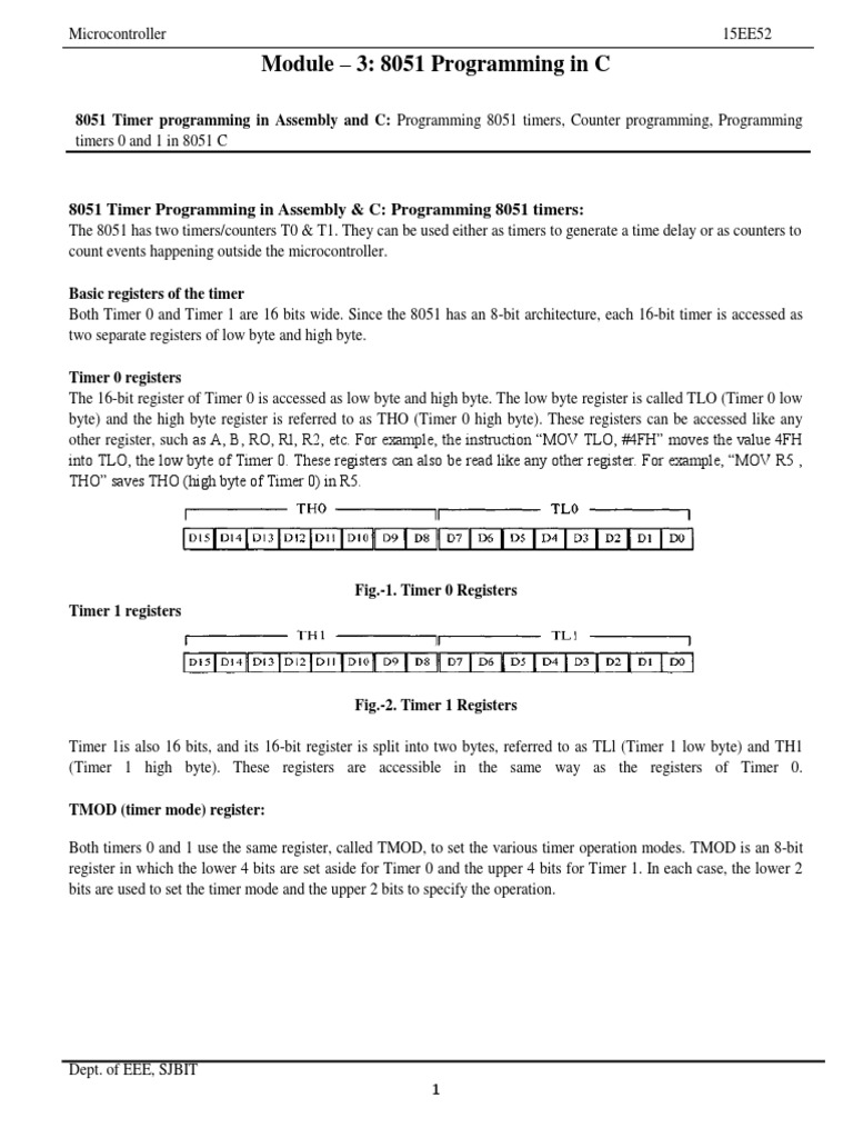 Microcontroller 8051 Programming in C | PDF | Computer Architecture ...