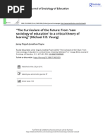 ''The Curriculum of The Future: From 'New Sociology of Education' To A Critical Theory of Learning'' (Michael F.D. Young)