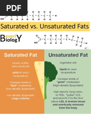 Differences Between Saturated Fats And Unsaturated Fats