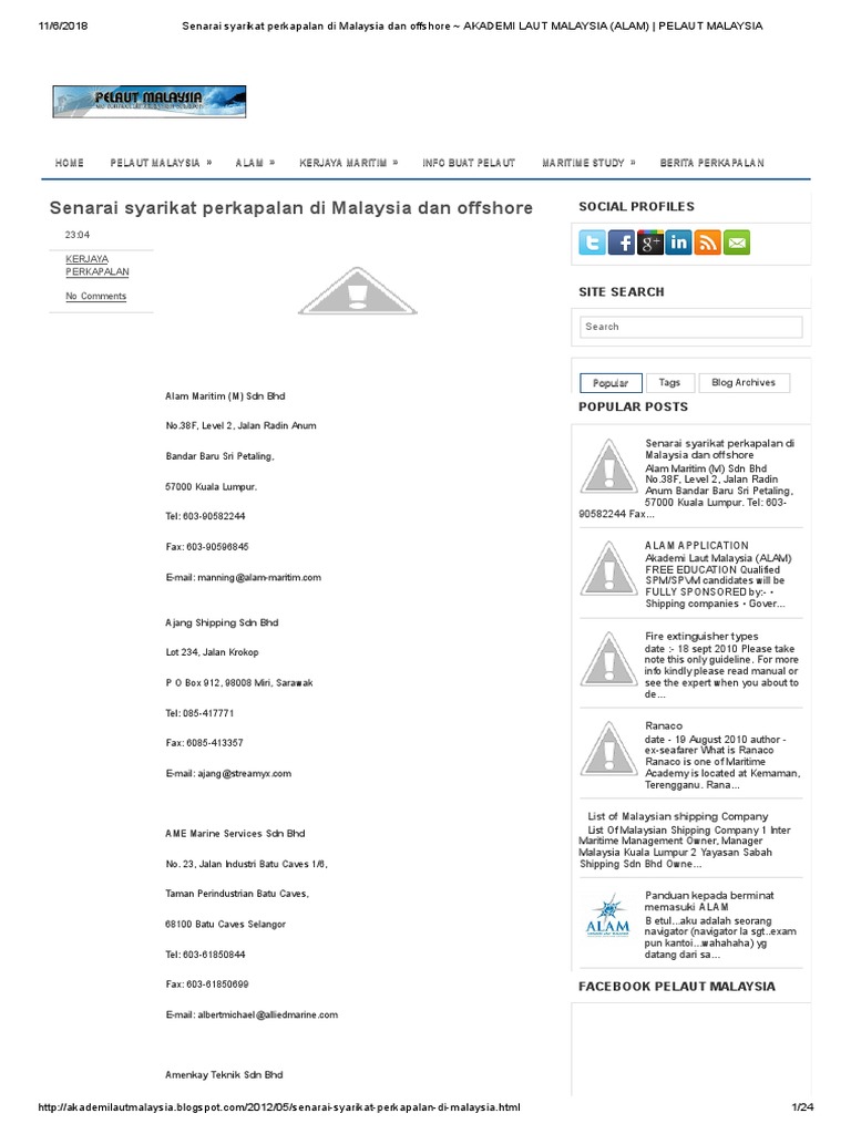 List Syarikat Perkapalan  PDF