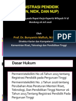 Presentasi Registrasi Pendidik NIDNNIDK Dan NUP Oleh Prof. Dr. Bunyamin Maftuh M.PD - M.A.