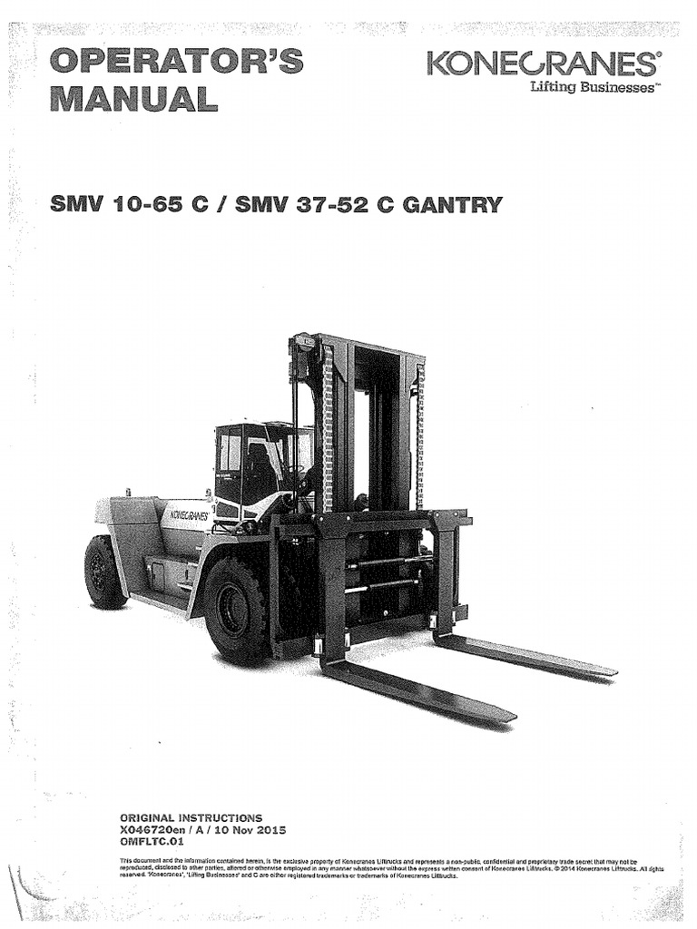 Kone Crane 15 Ton FL Operation Manual PDF
