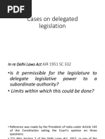 Cases On Delegated Legislation