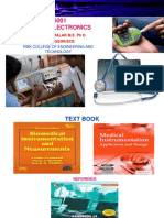 EC6001 Medical Electronics: DR T M Inbamalar M.E. PH D Professor/Ece