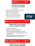 DDB Regulation No. 3, S 2017: Parameters For Declaring "Drug Cleared" Barangay
