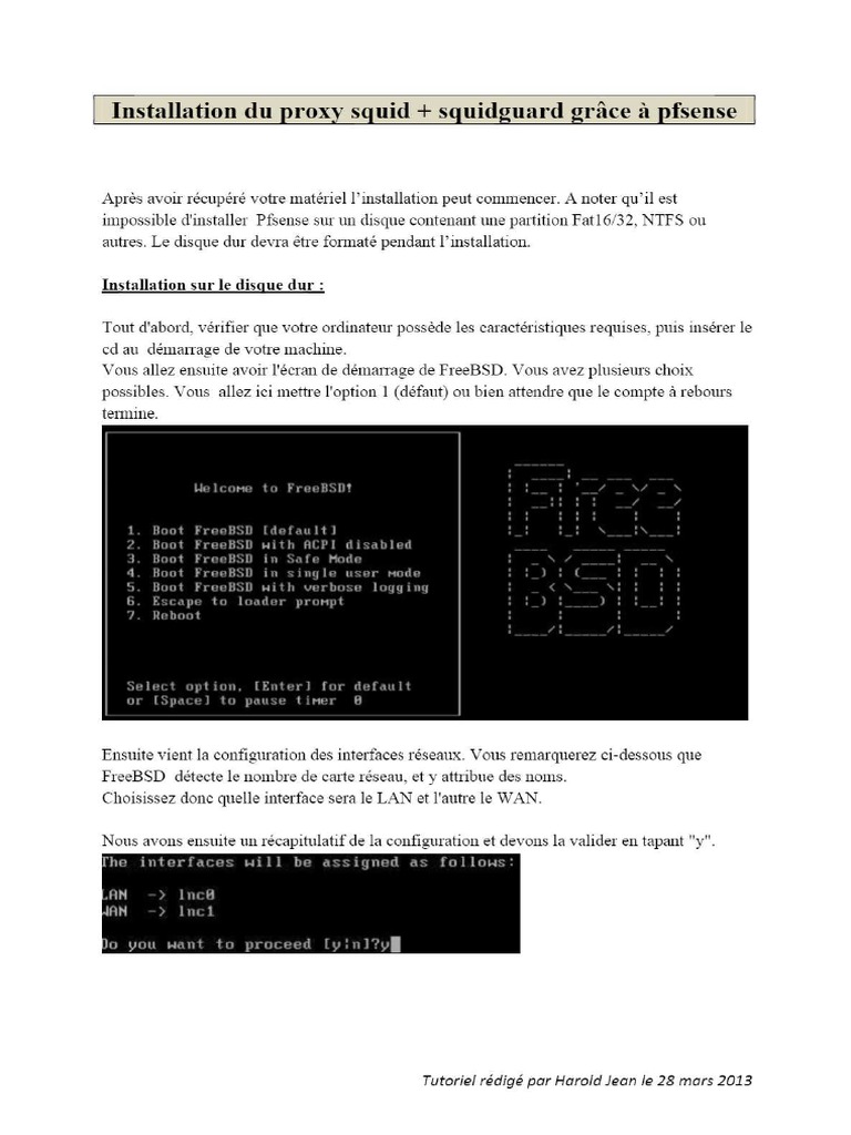 Installation Du Proxy Squid + Squidguard Grâce À Pfsense | PDF