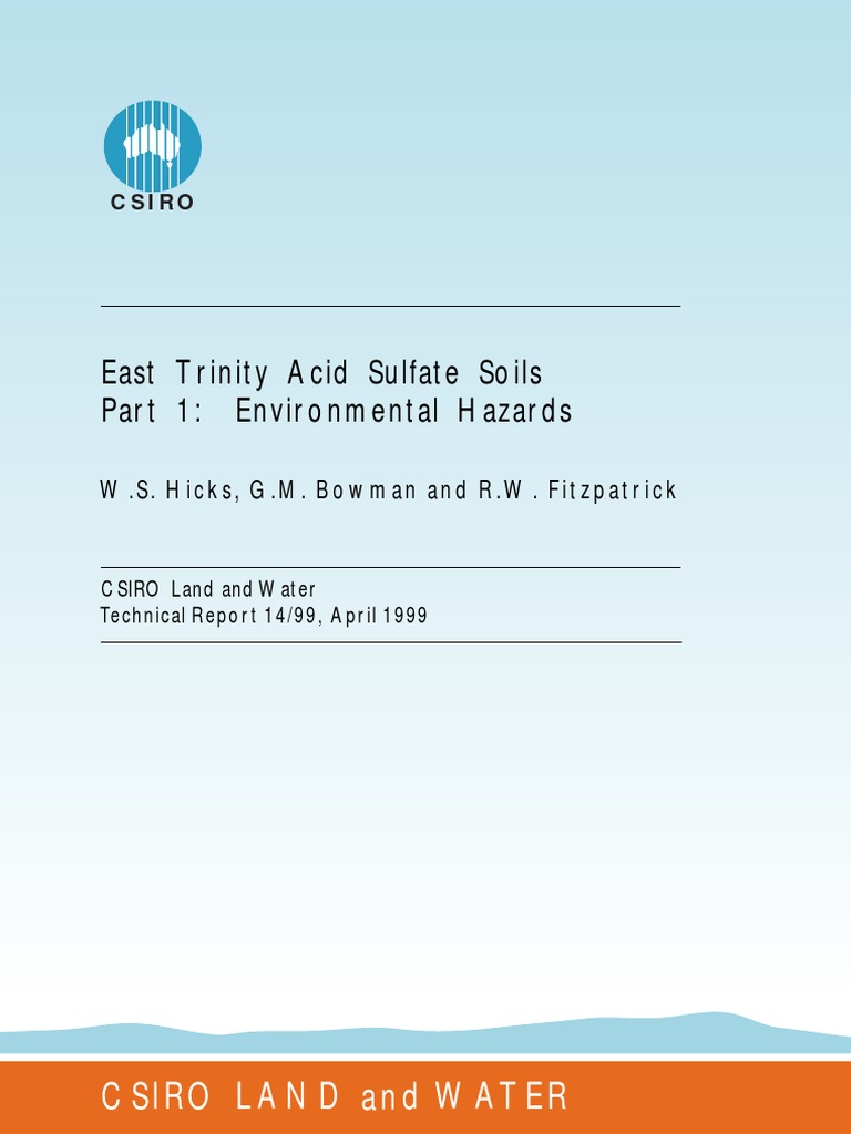Acid Sulphate Soils PDF Soil Arsenic
