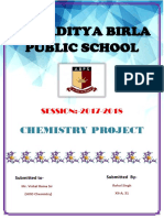 The Aditya Birla Public School: Chemistry Project