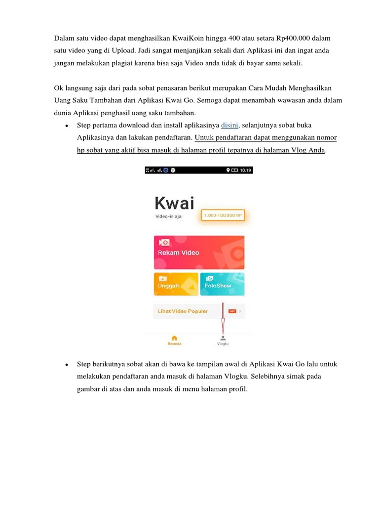 Cara Mendaftar Ke Kwaigo