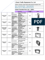 Zento Total Turnstile Price List