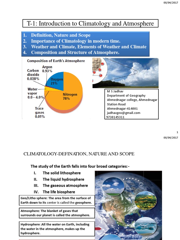 T 1 1 Climatology Defination Nature And Scope Pdf Climatology