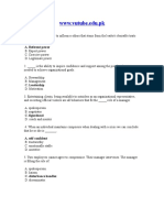 Leadership & Team Management - MGMT623 Fall 2007 Quiz 01 Solution