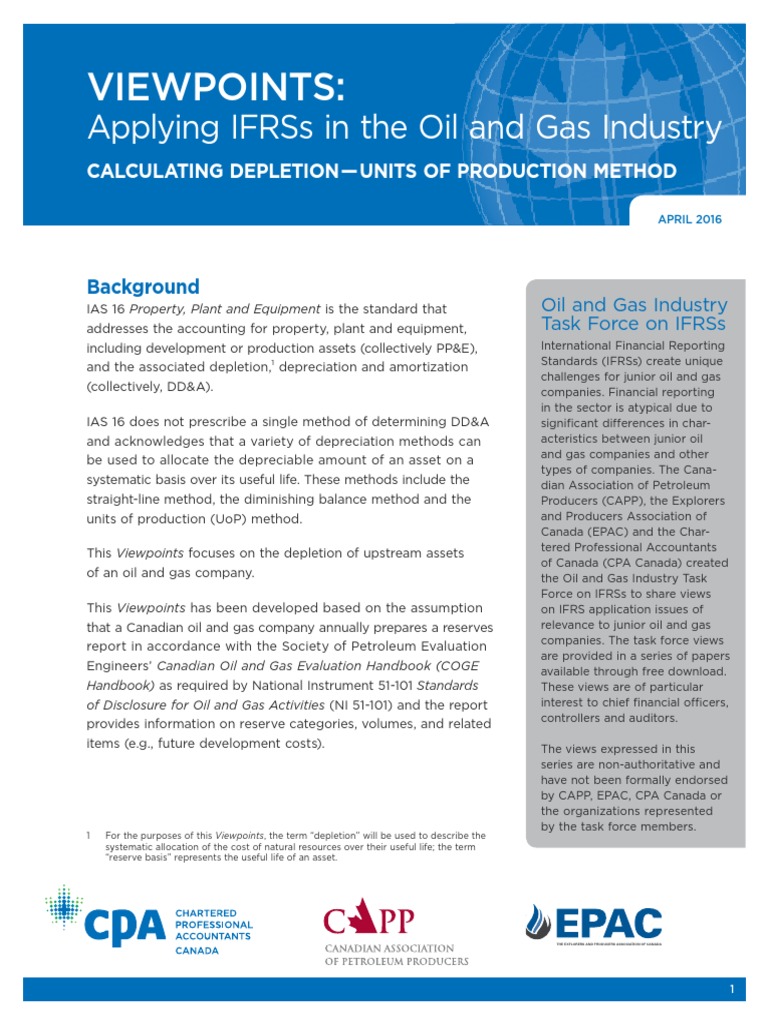 Depletion Calculation in Oil & Gas UoP | PDF | Depreciation ...