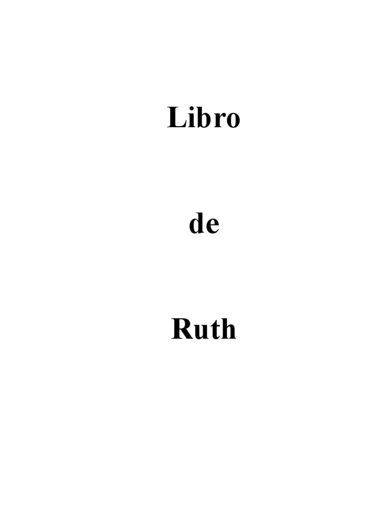 Significados de Nombres en el Libro de Ruth | PDF | Libro de rut ...