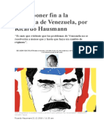 Cómo Poner Fin A La Pesadilla de Venezuela