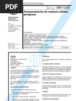 NBR 12235 to de Resiudos Solidos