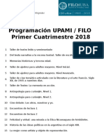Programación UPAMI FILO - 1er Cuatrimestre 2018 PDF