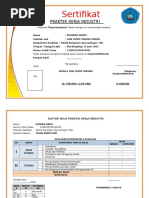 Sertifikat Laporan Praktek Kerja Industri