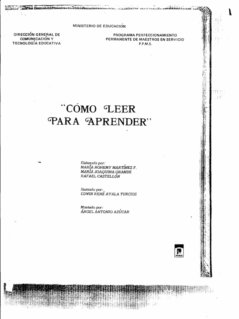 Como Leer Para Aprender Pdf Pdf Ciência E Tecnologia Justificação