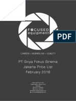 PT Griya Fokus Sinema Jakarta Price List February 2018: Camera + Workflow Quality