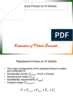 Estimation of Vehicle Demands: Resistance Forces On A Vehicle