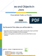 Classes and Objects in Java: More Details: Public vs. Private