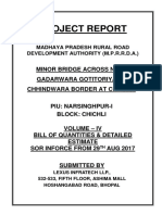 Project Report: Minor Bridge Across Nala Gadarwara Gotitoriya To Chhindwara Border at CH - 5280