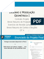 Desenho e Modelação Geométrica I Resumo de Projeções Vistas e Secções